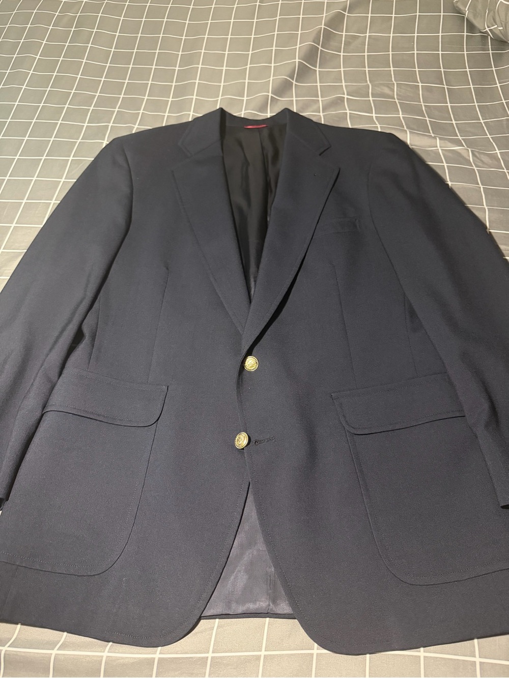 Joseph A Bank Navy Blazer 42r Made in USA Two-Button